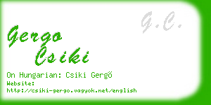 gergo csiki business card