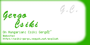 gergo csiki business card